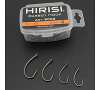 Professional Series 50pcs Carp Hooks, Barbed Curve Shank Hooks for Reliable Rigs and Performance (2#)