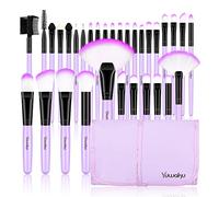 Professional Set of 32 Makeup Brushes;from an Array of Eyeshadow Foundation Brushes to a Concealer Brush to Eyelash and Blusher Brushes-the Makeup World is Truly Your Oyster. (Purple)