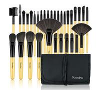 Professional Set of 32 Makeup Brushes;from an Array of Eyeshadow Foundation Brushes to a Concealer Brush to Eyelash and Blusher Brushes-the Makeup World is Truly Your Oyster. (Original Wood)