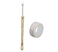 Professional Sewing Seam Ripper Tool with Positioning Tape Multipurpose Stitch Remover for Fabric Quilting Leather Crafts Metal Construction 12.2cm Length 1 Set (Gold)