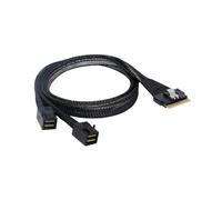 Professional SFF-8654 8i To 2x SFF-8643 Data Cable Enhances Server Performances For Fast Speed Networking Server Storage Connection Wire