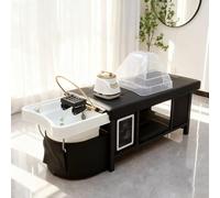 Professional Shampoo Bed Head Spa Equipment with Water Circulation System & Steamer Massage Table for Barbershop, Salon Station, Massage Parlor