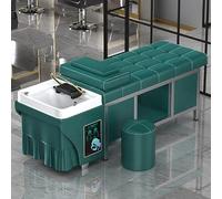 Professional Shampoo Bed, Multi-Functional Water Cycle Thai Massage Head Treatment Intelligent Beauty Bed for Spas & Beauty Salons, Green