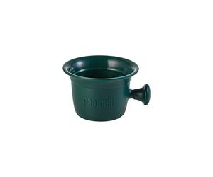 Professional Shaving Bowl with Handle, 300ml Capacity, Traditional Holder for Shaving Cream, Personal Grooming and Shaving Gift for Men, Classic Green