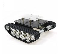 Professional Shock Absorption Robot Tank Car Chassis with DC Encoder Motor for Arduino/Raspberry Pie, Tracked Suspension Absorbing Vehicle, Remote Control Track Crawler Damping Vibration Caterpillar