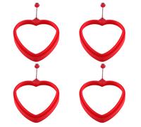 Professional Silicone Heart Pancake Egg Rings, Nonstick Mold For Perfectly Round Breakfast Sandwiches, Heat Resistant Up To 230 Celsius, Time-saving