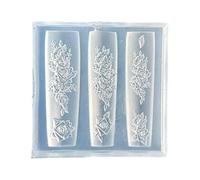 Professional Silicone Nails Decors Template Nails Carving Moulds Decors Silicone Molds Suitable for Decorations Nail Art Stamp Mold