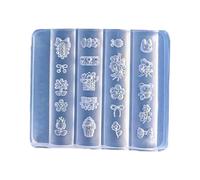 Professional Silicone Nails Decors Template Nails Carving Moulds Decors Silicone Molds Suitable for Decorations Nail Art Stamp Mold