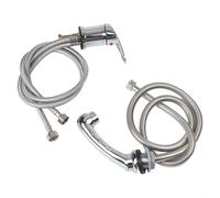 Professional Silver Pull-Out Faucet | 120cm Hose | 3-Way High-Pressure Shampoo Bowl Faucet for Salon Sink | Essential for Hairdressers & Beauty Professionals