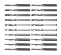 Professional Single Flute Carbides End Mill 38mm Length 2mm / 2.5mm Cutting Diameter Routers Bit for Routers 20pcs Left Spirals Single Flute End Mill