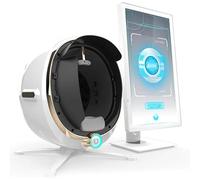 Professional Skin Analyzer Machine,AI Smart Facial Skin Analysis Machine,3D Skin Problem Detection Machine,8 Spectral Facial Moisture Analyzer,Multilingual(White,21.5 in)