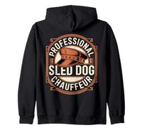Professional Sled Dog Chauffeur Husky Musher Humor Zip Hoodie