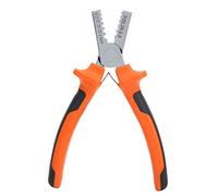 Professional Small Crimping Pliers Heavy Duty Wire Crimper Tool with Precision Trapezoidal Mold Comfort Grip Handle for Electricians Industrial Use 45 Steel Construction PZ02525A