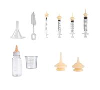 Professional Small Pet Feeding Set for Kitten and Puppy Baby Animals with 50Ml Nursing Bottle 4 Nipples Meausring Cup Cleaner Brush Veterinary Feeding Tools