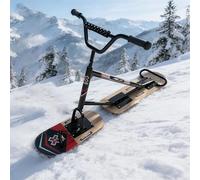 Professional Snow Scooter For Adults & Teens - 360° Rotating Ski Boards With Aluminum Alloy Frame & Maple Wood Deck, Supports 330 Lbs For Snowy Adventures On Groomed Trails Naturalwood