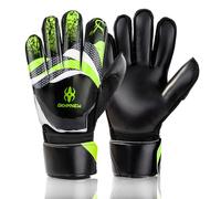 Professional Soccer Goalkeeper Goalie Gloves - Super Superior Grip, Finger Protection, High Performance - Durable & Comfortable Training/Match Gloves for Adults, Youth, Kids (Size 4-10) (Green, 5)