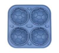 Professional Soccer Ice Cubes Tray Leak Proof Kitchen, Blue G | Silicone Football Shaped Ice Ball Maker for Cocktails and Beverages, Kitchen Gadget Ideal Themed Parties Home Use