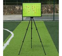 Professional Soccer Tactic Board, Basketball Dry Erase Strategy Whiteboard, with Triangle Bracket and Portable Backpack, Easy to Carry, for Teaching(Soccer)