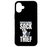 Professional Sock Thief Old English Sheepdog Case for iPhone 16 Plus