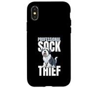 Professional Sock Thief Old English Sheepdog Case for iPhone X/XS