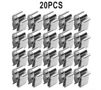 Professional Solar Cable Management Clips, 304 Stainless Steel Wire Clamps, Double 6Mm PV Panel Wiring Support, Marine Grade Fasteners 50PCS(20Pcs)