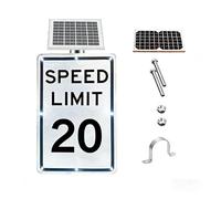 Professional Solar LED Speed Limit Sign, 18x24 Engineering Reflective & Weather-Resistant(SpeedLimit20)