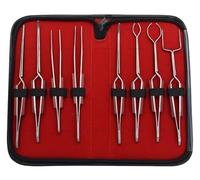 Professional Soldering Tweezers Kit, 8-Piece Stainless Steel Set with Cross Lock Fibre Grips, Jewellery Tools with Storage Case