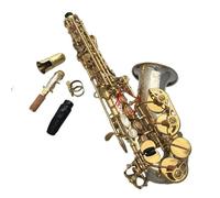 Professional Soprano Bend Saxophone Nickel Copper Mouthpiece Reed Bent Neck Beginner Saxophone