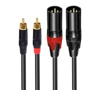 Professional Sound Cable Double Male to Double Female 1 Meter Gold Veneer Coupling Purity Bronze Center Noise Free Shield Stereo Cable