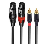 Professional Sound Cable Double Male to Double Female 1 Meter Gold Veneer Coupling Purity Bronze Center Noise Free Shield Stereo Cable