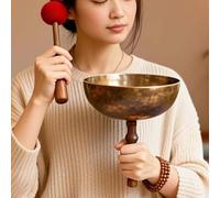 Professional Sound Therapy Tools 20cm Large Tibetan Singing Bowls for Yoga, Meditation, Stress Relief And Mindfulness