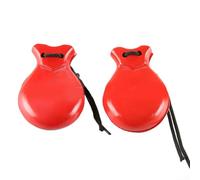 Professional Spanish Hand Percussion Set, 2 Pairs of Castanets, Enhance Your Performance (Red)