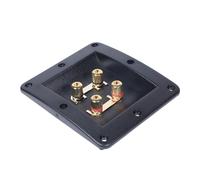 Professional Speaker Connection Box ABS Speaker Terminal Box 4 Way Parallel Circuit Red and Black Binding Posts Heavy Duty ABS Terminal Box