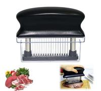Professional Spring-Loaded Meat Tenderizer, Handheld Meat Tenderizer with 48 Stainless Steel Ultra Sharp Needle Blades for Steak Chicken Pork Kitchen Gadgets