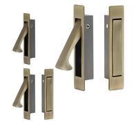 Professional Stainless Steel 304 Edge Pull, Flush Mount Pocket Door Pull Handle (Antique Brass, 5)