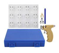 Professional Stainless Steel Body Piercing Gun Nose Navel Ear Piercing Instrument Tool Kit for Home Salon Use Plastic + Stainless Steel Material