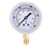 Professional Stainless Steel Brass Pressure Radial Type 070bar 11000psi Accurate Reading for Industrial Machinery Household Heating 1/4BSP Thread 68mm Diameter