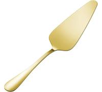 Professional Stainless Steel Cake Server Spatula, Mirror-Polished Gold Finish, Long Handle Triangle Design