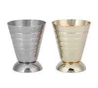 Professional Stainless Steel Cocktail Jigger 304 Mirror Polish 3 Capacity Scales 75ml 5Tbsp 2.5oz for Home Bars Coffee Shops Bartenders