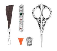 Professional Stainless Steel Craft Shears, Metal Thimble Sewing Tool for Fabric Cutting & Quilting Retro Crafting Scissors for Handmade Project