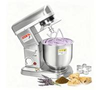 Professional Stainless Steel Dough Mixer, 500W Powerful Commercial Stand Mixer with 3-Speed Set-tings & Tilt-Head Design, Complete with Dough Hook for Perfect Pizza Dough and Bread(7L)