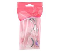 Professional Stainless Steel Eyelash Curler with Silicone Pad Ergonomic Design for All Eye Shapes Voluminous Curls No Pinch No Pain Beauty Tool Black Pink (Roseate)