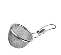 Professional Stainless Steel Fine Meshes Filter Hanging Edges Multipurpose Kitchen Tool Dishwasher Safe Skimmer Stainless Steel Skimmer with Hook