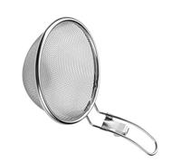 Professional Stainless Steel Fine Meshes Filter Hanging Edges Multipurpose Kitchen Tool Dishwasher Safe Skimmer Stainless Steel Skimmer with Hook