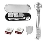 Professional Stainless Steel Foot File Remover with 20 Blades for Dry and Wet Feet Hard Skin Pedicure Foot Care Tool for Soft & Smooth Feet