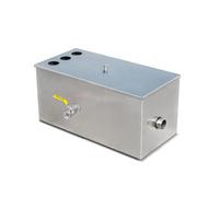 Professional Stainless Steel Grease Interceptor Trap - 3 Inlet Oil-Water Separator for Kitchen & Restaurant Sewage, 60x40x30 cm, Efficient Grease Management Solution