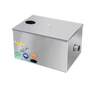 Professional Stainless Steel Grease Interceptor Trap, 3 Inlet Oil-Water Separator for Restaurants & Kitchens, Efficient Wastewater Management (Size: 40x25x25 cm)