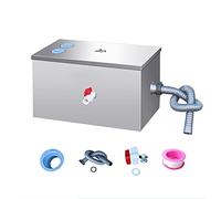 Professional Stainless Steel Grease Trap Interceptor, Heavy-Duty Grease Management Tools for Restaurants, Under-Sink Grease Trap with Top Inlet for Catering and Food Industry