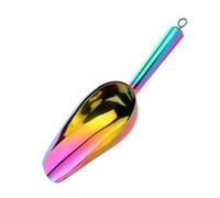 Professional Stainless Steel Ice Scoops, Colorful | Rustproof Stainless Steel Scooping Tool with Storage Hook, Hygienic Food Scooper for Commercial Home Parties