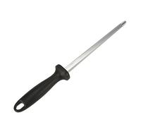 Professional Stainless Steel Knife Sharpener Rod Bar Kitchen Tool Ergonomic Handle Non Slip Grip for Home Chefs Cooks Black 12 Inch (6 ID: 16.5mm/0.64in, Circumference: 51.8mm/2.04in)